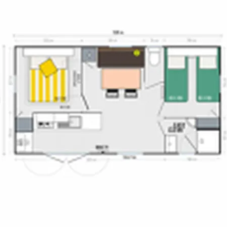 Mobil-home Avec Clim, Animaux Ok - 4 Pers. - Api-1-52-2424 Kemping Les Vans
